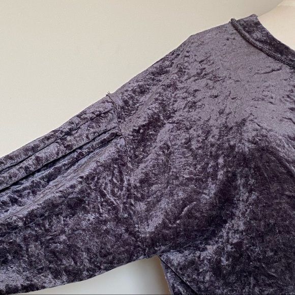 Free People Milan Crushed Velvet Layering Pullover Sweater Sweatshirt, XS - Picture 7 of 15